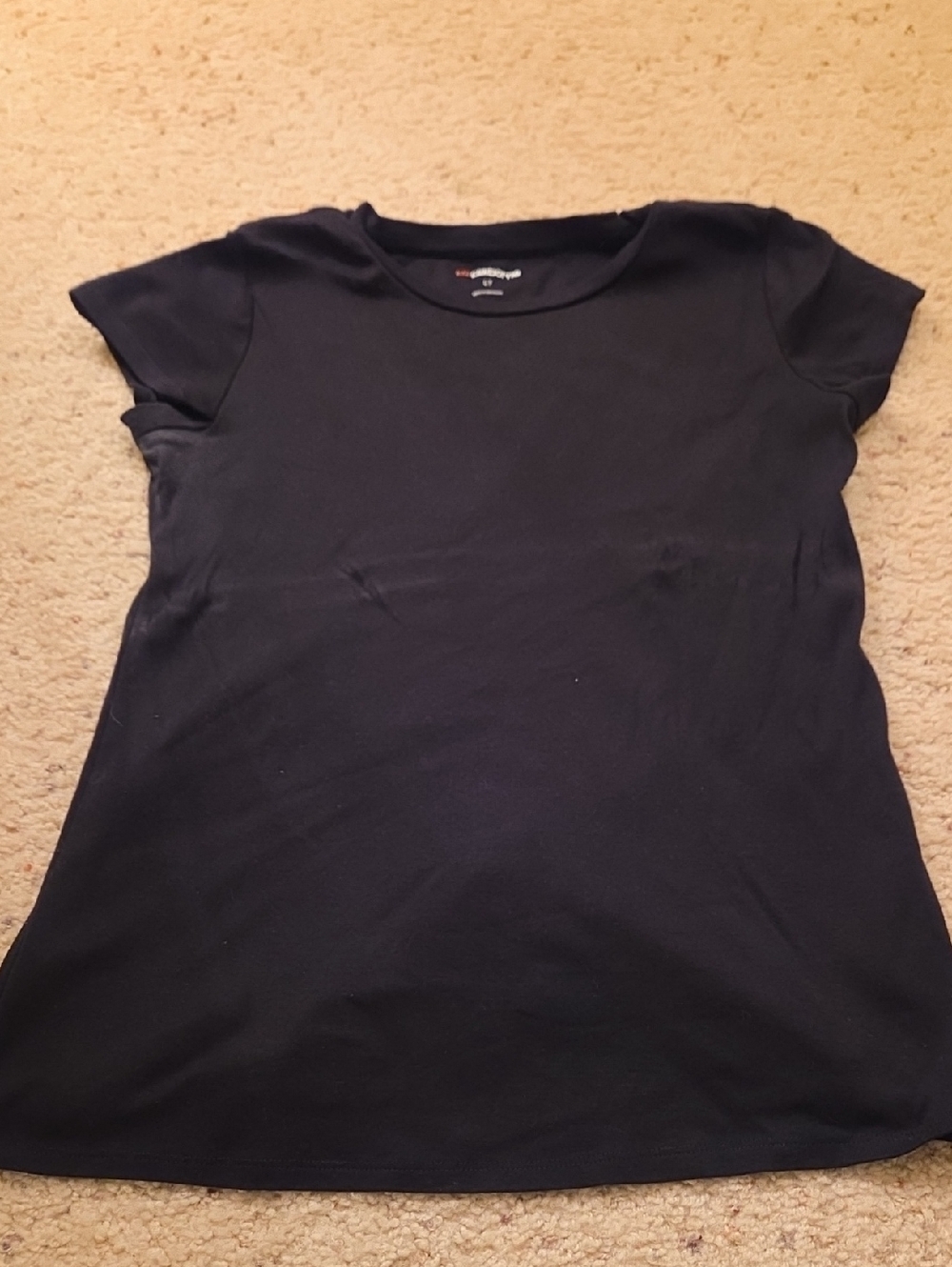 Liz Claiborne Black Tee with Orange Logo - LT